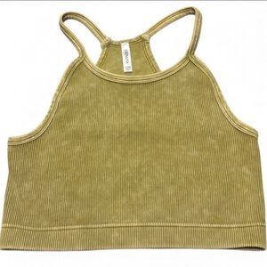 Zenana Ribbed Crop Tank NWOT